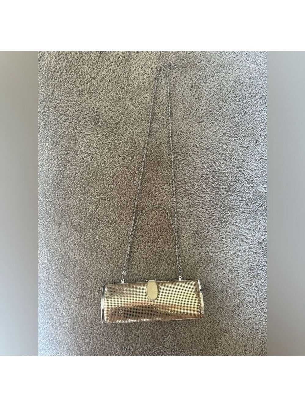 Hype Gold Disco Ball Cylinder Purse - Picture 3 of 10